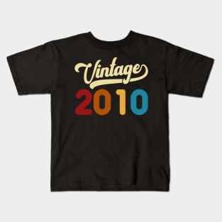 2010 Vintage Gift 10th Birthday Retro Style Kids T-Shirt